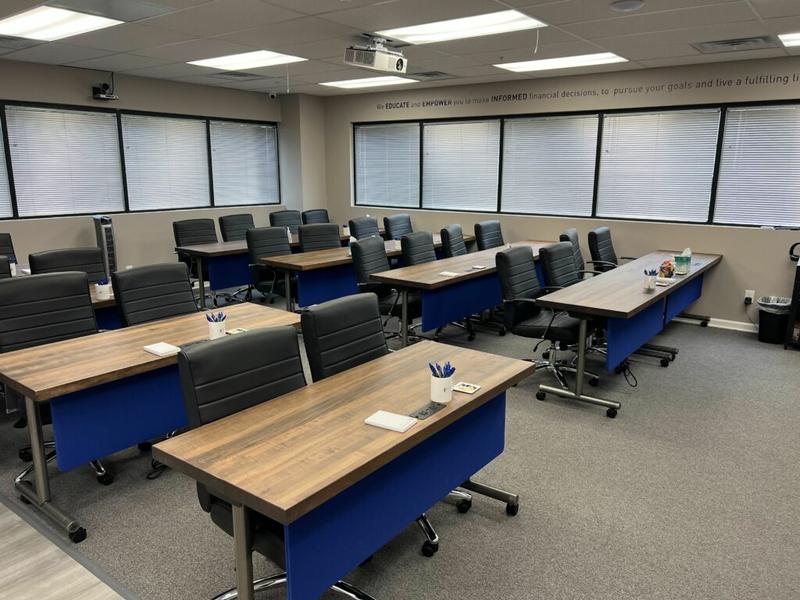Classroom style seating